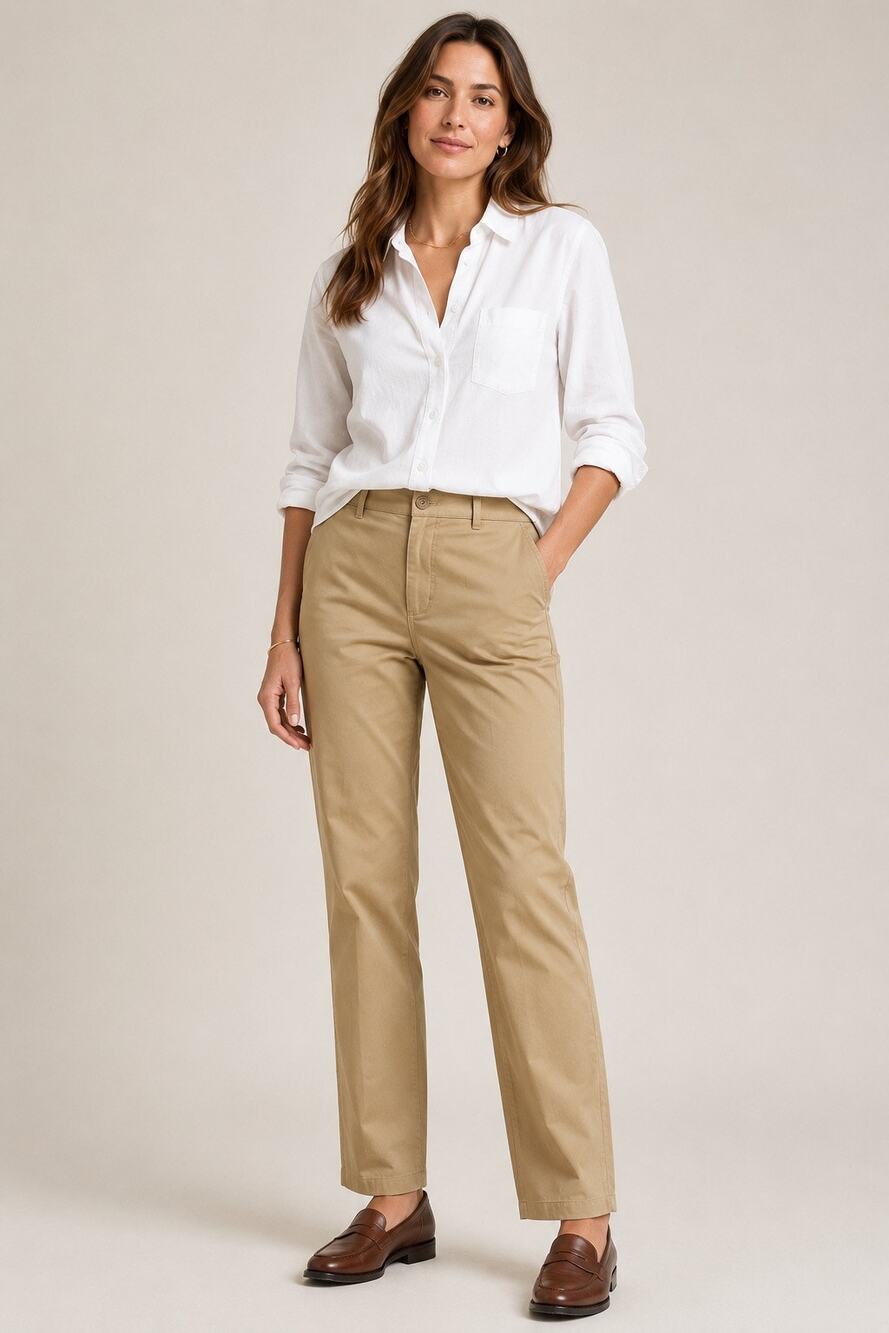 Banana Republic Authentic Straight Chino Pants New British Khaki Size 16